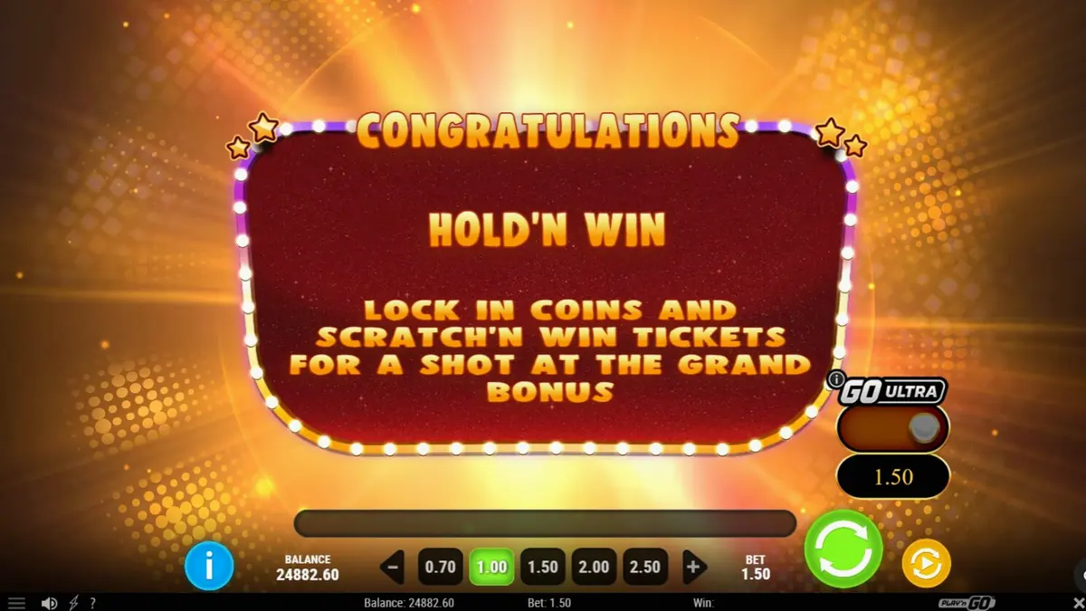 Granny’s Wild slot machine featuring a cartoon grandmother in a neon Vegas setting.